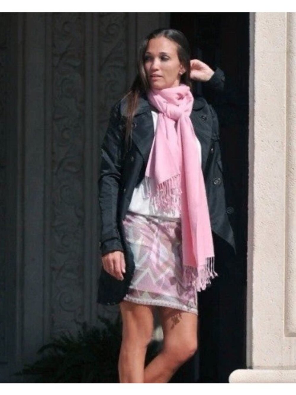Set Of 2 Pashmina Scarves Pink & Black 100% Pashmina Cashmere Soft  Luxury